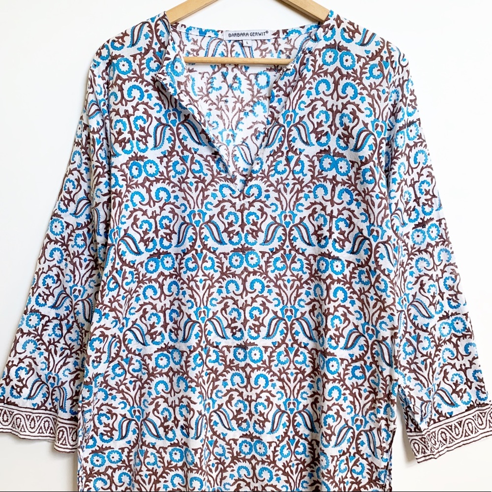 Barbara Gerwit Resort Wear Block Print Tunic